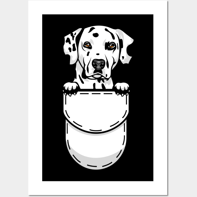 Funny Dalmatian Pocket Dog Wall Art by Pet My Dog